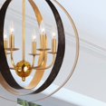 thumbnail image 2 of Six Light Sphere Chandelier-English Bronze/Antique Gold Finish    -Traditional Installation Crystorama Lighting 585-Eb-Ga, 2 of 10
