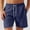 Shorts-Navy, variant on LEKWK Running Shorts for Men Quick Dry Athletic Straight Leg Shorts Elastic Waist Drawstring Lightweight Workout Shorts with Pockets Beach Pool Summer Wear Navy L