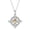 B, variant on Mystical Birthstone Knot Pendant Necklace with Sparkling Cubic Zirconia for Wiccan Witchcraft Style