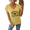 1-Yellow, variant on GIFFIMY Women's Mystical Lunar Graphic V-Neck Short Sleeve T-Shirt White Standard Fit Everyday Top