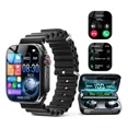 thumbnail image 1 of Smartwatch Hailiases Hailiases t800 ultra display de 1.99" con correa de gel de silice - color negro, 1 of 8