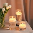 thumbnail image 3 of Hosley Set of 12 White Unscented Water Floating Mini Candle Discs with 4 Hour Burn Time, 3 of 9