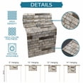 thumbnail image 6 of Burlap Table Runner 90 Inches Long, Retro Marble Texture Pattern Non-Slip Kitchen Table Runners for Dining Room Everyday Use Party Table Decorations Farm Stone Brick Decoration, 6 of 9