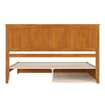 thumbnail image 4 of Malta King Wood Platform Bed with Panel Footboard & TXL Trundle in Light Toffee, 4 of 5
