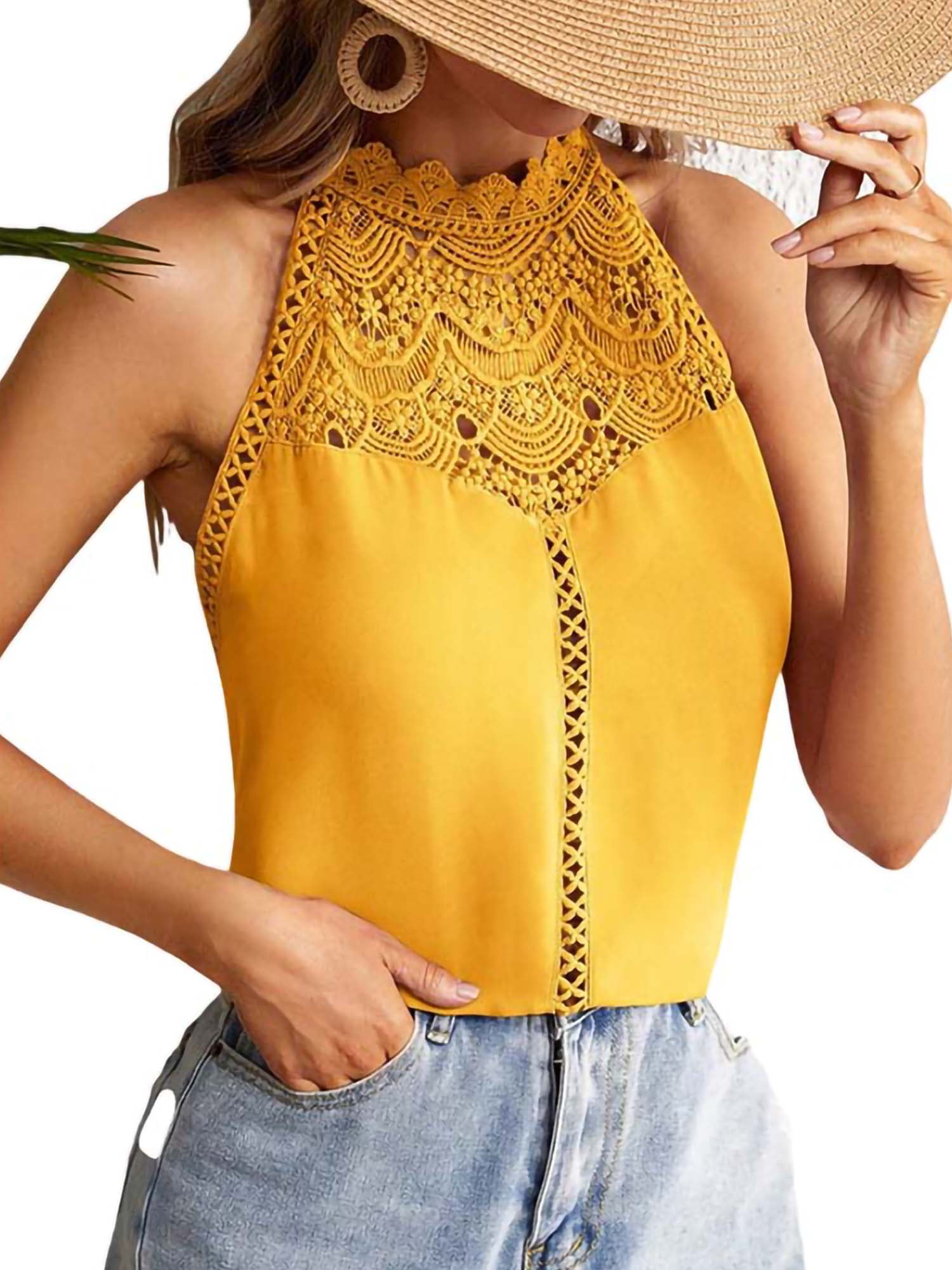 yellow party tops