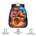 thumbnail image 6 of Jeiento Tractor Kids Toddler Preschool Backpack, Cool Flame 13.5 Inch Lightweight School Bag for 2-5 Year Old Girls, Bookbag with 2 Mesh Side Pockets for Water, 6 of 7