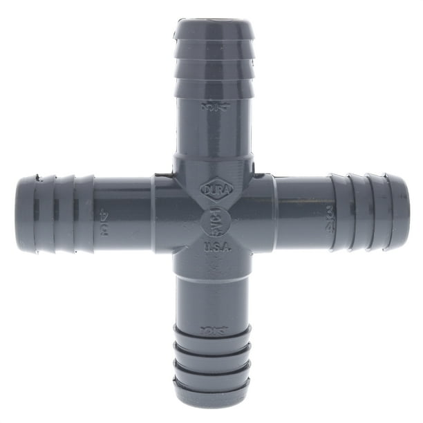 Barbed 3/4" Tubing Cross for Drip Irrigation Systems
