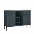 thumbnail image 4 of FESTIVO 42" Modern Wine Cabinet with Metal Glass Rack and Drawers - Navy Blue, 4 of 11