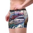 thumbnail image 2 of Pofeuu Psychedelic Shark Artwork Print Men’s Boxer Briefs, Moisture-Wicking Underwear, Regular,Trunk-X-Large, 2 of 5