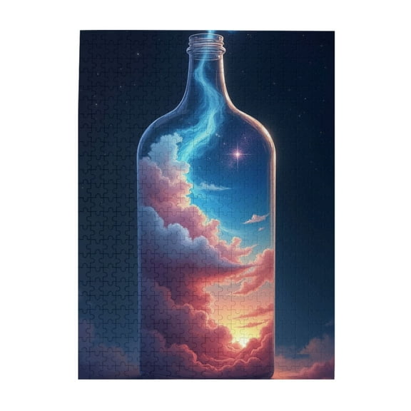 Sunset In A Bottle 500 Piece Adult Jigsaw Puzzle Challenging & Relaxing Cloudscape Puzzle Vibrant Colors Unique Artwork Great Gift Idea Puzzles For Adults 500 Pieces