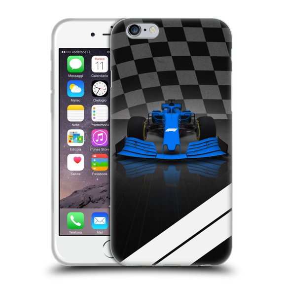 Head Case Designs Officially Licensed Formula 1 F1 Cars Blue Soft Gel Case Compatible with Apple iPhone 6 / iPhone 6s