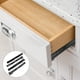 thumbnail image 3 of 1 Juego de guías para cajones, prácticos rieles guía para cajones, guías metálicas para muebles, rieles para tocador, 3 of 5