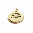 thumbnail image 5 of New 10k yellow Gold round Virgo zodiac sign Pendant charm astrology jewelry 2.3g, 5 of 12