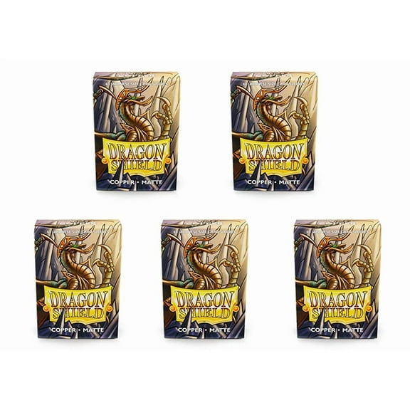5 Packs Dragon Shield Matte Mini Japanese Copper 60 ct Card Sleeves Value Bundle!