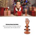 thumbnail image 3 of Wooden Christmas Money Holder,  Finish Multiple Holes Handmade Double Layer 9.3cm Base Christmas Wallet Decorations  For Party Type F, 3 of 8