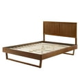 thumbnail image 3 of Platform Bed Frame, Queen Size, Wood, Brown Walnut, Modern Contemporary Urban Design, Bedroom Master Guest Suite, 3 of 10