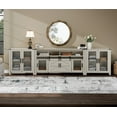 thumbnail image 3 of WAMPAT 2 in 1 TV Stand set for ups to 100 inch TV,Farmhouse Entertainment Center with Sliding Barn Door,Media TV Console Table with Adjustable Shelf for Living Room Bedroom，Antique White, 3 of 6