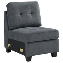 Georgina Upholstered Corner Chair Steel Grey