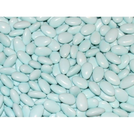 Jordan Almonds Wedding - Super Fine Blue Color Jordan Almonds Large with Thin Sugar Coating - 1 Pound
