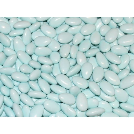 Super Fine Blue Color Jordan Almonds Large with Thin Sugar Coating - 1 (Best Jordan Almonds Brand)