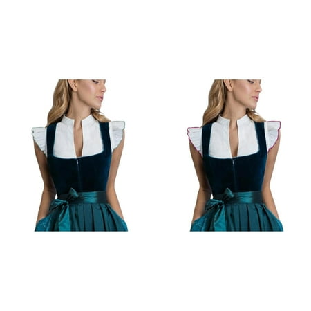 2-Pack Germany Oktoberfest Womens Vintage Dirndl Dress Short Sleeve Dress Stage Performance Dress Tank Vest Tops Negligees for Women Two Piece Robe Sparkly Lingerie plus Size Lingerie for