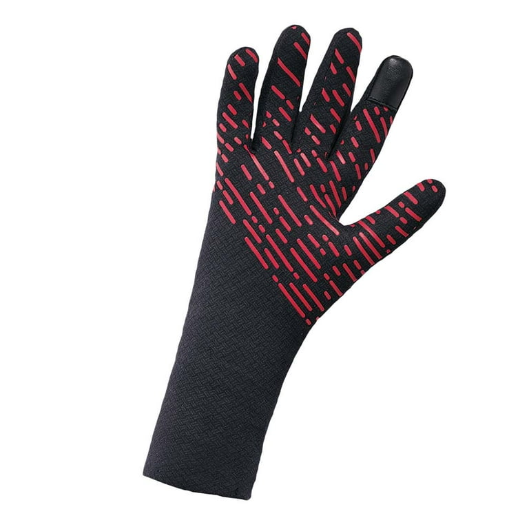 STRIKER ICE Adult Male Stealth Gloves, Color: Black/Red, Size: XL