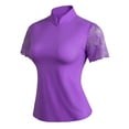 thumbnail image 4 of Women's Polo Shirt Short Sleeve with Chic Lace, 4 of 7