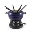 thumbnail image 1 of Juego de fondue de hierro fundido Swissmar F66541 Lucerne de 10 piezas, azul índigo, 1 of 5