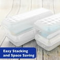 thumbnail image 2 of BAZIC Plastic Pencil Case 8" Storage Box, Clear Color, Translucent Organizer, 4-Pack, 2 of 7