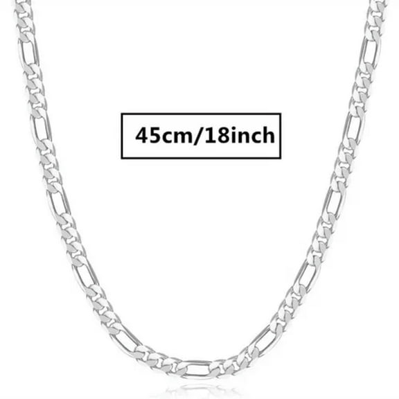 QQTDFG Hot 925 Sterling Silver Fashion Jewelry 6mm Chain Necklace Gift For Man Women-45CM/18IN