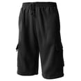 thumbnail image 1 of Hat and Beyond Men's Basic Casual Comfort Fleece Cargo Sweat Shorts with Drawstring, 1 of 5