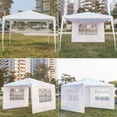 thumbnail image 4 of Lowestbest 10' x 10' Canopy Tents for Outside, Waterproof Three Sides Tents and Canopies for Wedding, Party, Commercial Event, White, 4 of 5