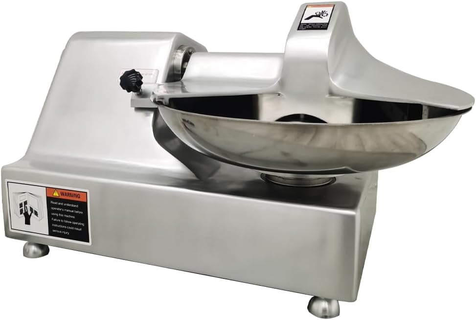 Meat Vegetable Cutter Meat Ginger Garlic Food Chopper Prep Food Processor Stainless Steel 8L