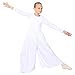 thumbnail image 3 of Danzcue Combinaison à Manches Longues pour Filles, Blanc, 6x-7, 3 of 4