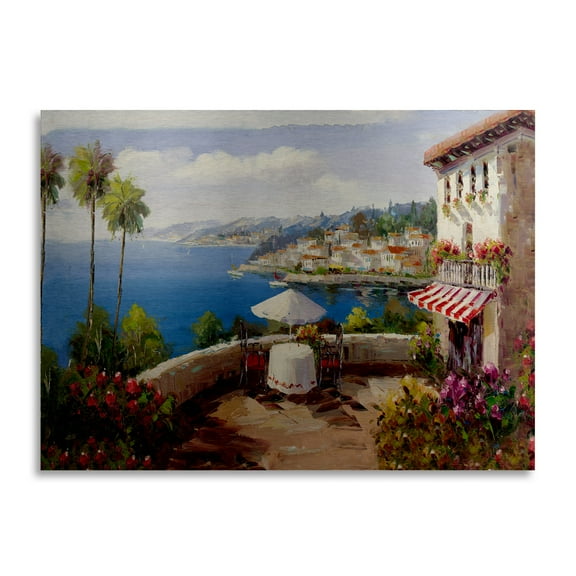 Trademark Fine Art 'Italian Afternoon' Brushed Aluminum Wall Art Art by Masters Fine Art