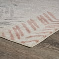 thumbnail image 3 of Laddha Home Designs 7.75' x 9.5' Beige and Pink Abstract Arrows Rectangular Area Throw Rug, 3 of 7