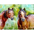 thumbnail image 2 of Kovacs, Anna Brigite 24x19 Black Ornate Wood Framed with Double Matting Museum Art Print Titled - Horse Friendship, 2 of 4