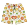 thumbnail image 3 of Uemuo Colorful Lemons Pattern Men's Swim Trunks Hawaiian Beach Bathing Suit Swimsuits Beach Quick-Dry Shorts with Pockets-XX-Large, 3 of 9