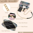 thumbnail image 3 of FORMRS Women Crossbody Purse with Chain Strap Vegan Leather Shoulder Handbag, Blue Plants Window, 3 of 7