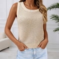 thumbnail image 2 of DHFJKG Womens Tank Top Crochet Sleeveless Loose Fit Cropped T Shirts Summer Beach Vacation Clothes Soft Tops, 2 of 3