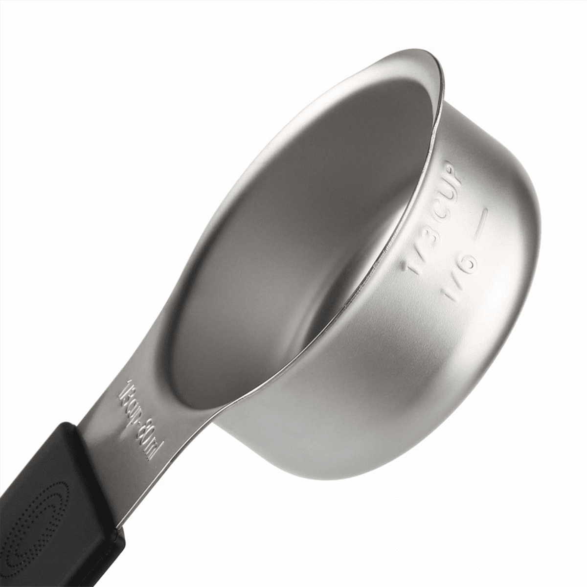 Magnetic Measuring Cups Set Stainless Steel Heavy Duty Metal Measuring Cups for Dry and Liquid Ingredients (Black)