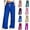 Blue pants for women, variant on ABPWLY Pants for Women Wide-Leg Pants for Women Casual Solid Loose Lightweight Drawstring Elastic Waist Palazzo Pants Flared Trousers with Pocket Womens Trousers