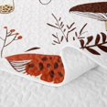 thumbnail image 5 of Erosebridal Woodland Mushroom Print Twin Quilt Set,Rustic Leaf White Twin Coverlet Set For Girls,2 Pieces, 5 of 7