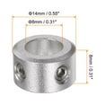 thumbnail image 2 of Uxcell 8mm Bore Set Screw Shaft Collars Aluminum Alloy, 14mm OD, 8mm Width 4 Pack, 2 of 6