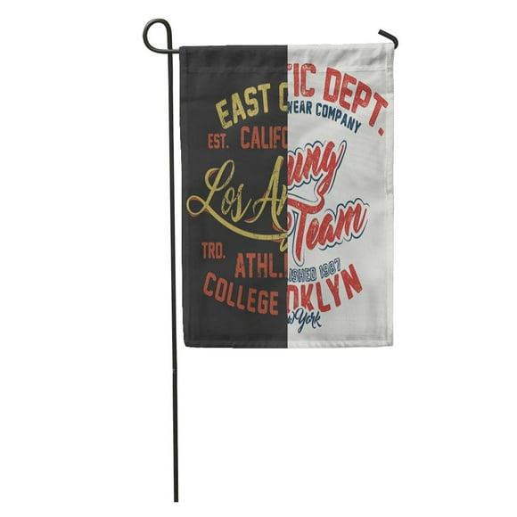 POGLIP College Sliced Half Part and Apparels Mix Match Spliced Graphic Garden Flag Decorative Flag House Banner 28x40 inch