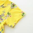 thumbnail image 5 of Utoimkio Toddler Girls Party Dress Floral Print Short Sleeve Princess Dress Summer Outfits Clothes Size 2-7Y, 5 of 6