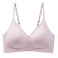 thumbnail image 3 of Asxite Women Solid Seamless Camisole Lift Support Bralette Bra Purple XL, 3 of 4