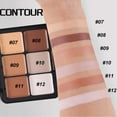 thumbnail image 5 of 12 Colors Powder Blush Face Makeup Lightweight Smooth Blushes Contour Highlighter All-in-One Xmas Makeup Palette - High Impact Buildable Blusher Cosmetics Gifts, 5 of 9