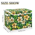thumbnail image 3 of Summer Various Flowers Large Storage Bins with Linen Collapsible Lid Storage Box 16.7 x 12.6 x 11.8in, 3 of 7