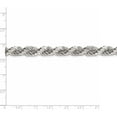 thumbnail image 4 of Sterling Silver 8mm Diamond-Cut Rope Chain (22 X 8) Made In Italy qdc170-22, 4 of 5